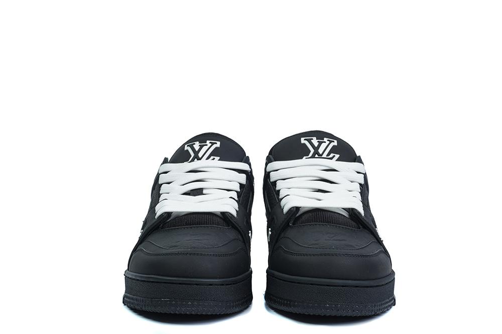 PK god Louis Vuitton LV Trainer Monogram Denim ALL Black retail materials ready to ship